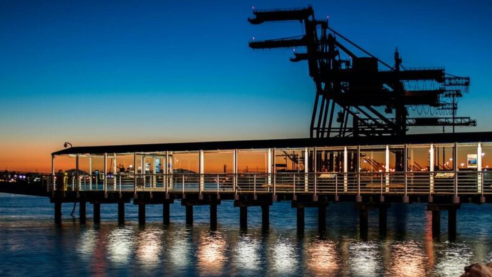 Una plataforma petrolífera.