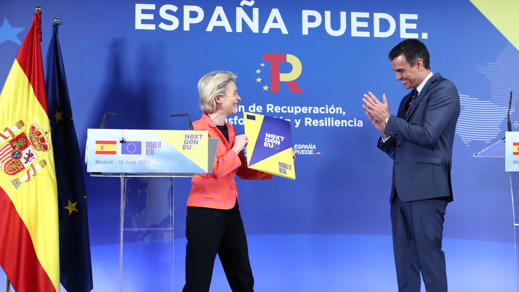 Ursula von der Leyen entregó en mano a Pedro Sánchez su evaluación del plan de reformas