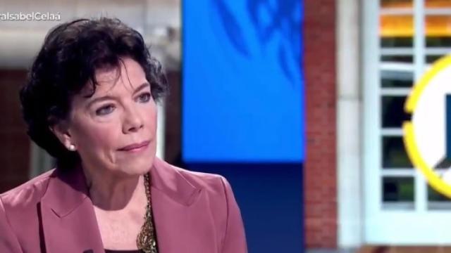 La ministra de Educación y Formación Profesional, Isabel Celaá, este jueves en TVE.