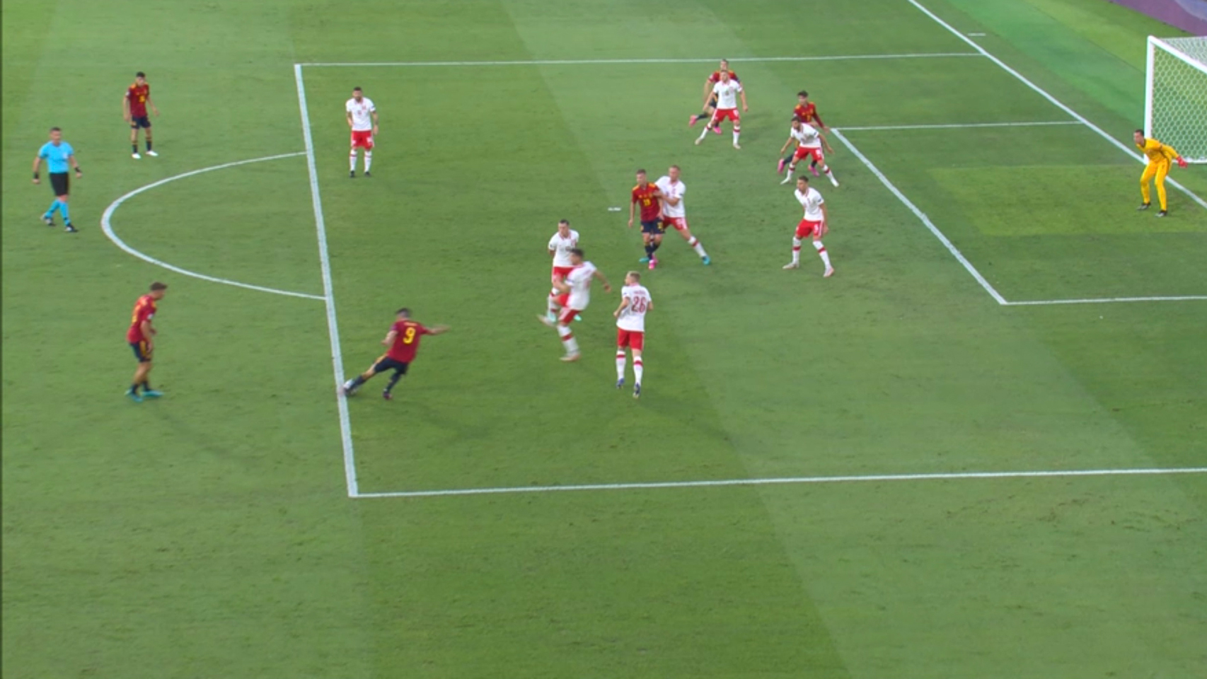 Posición legal en el gol de Álvaro Morata