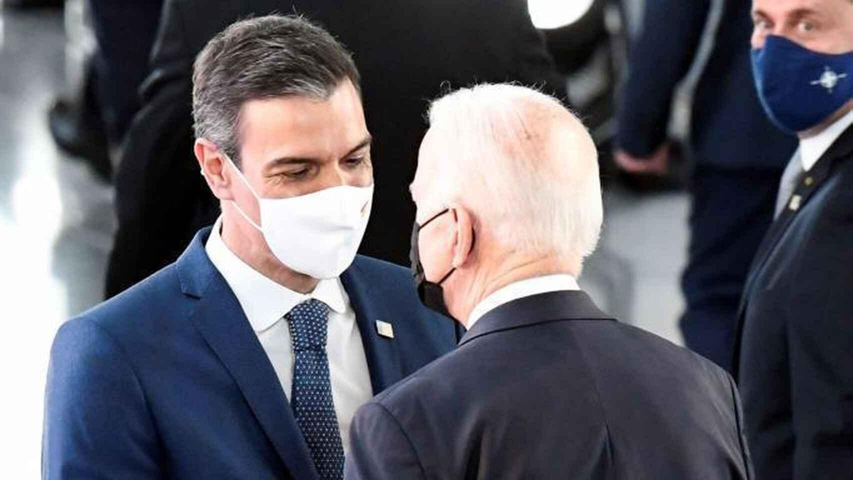 Pedro Sánchez y Joe Biden.