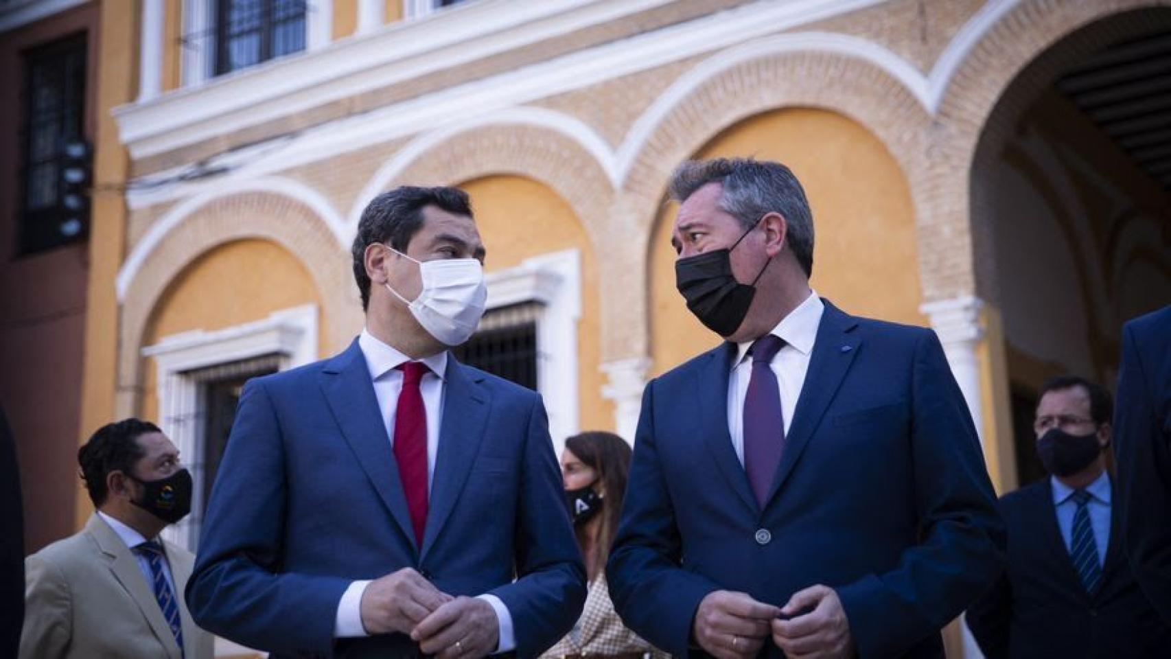 Juanma Moreno y Juan Espadas en una imagen reciente.