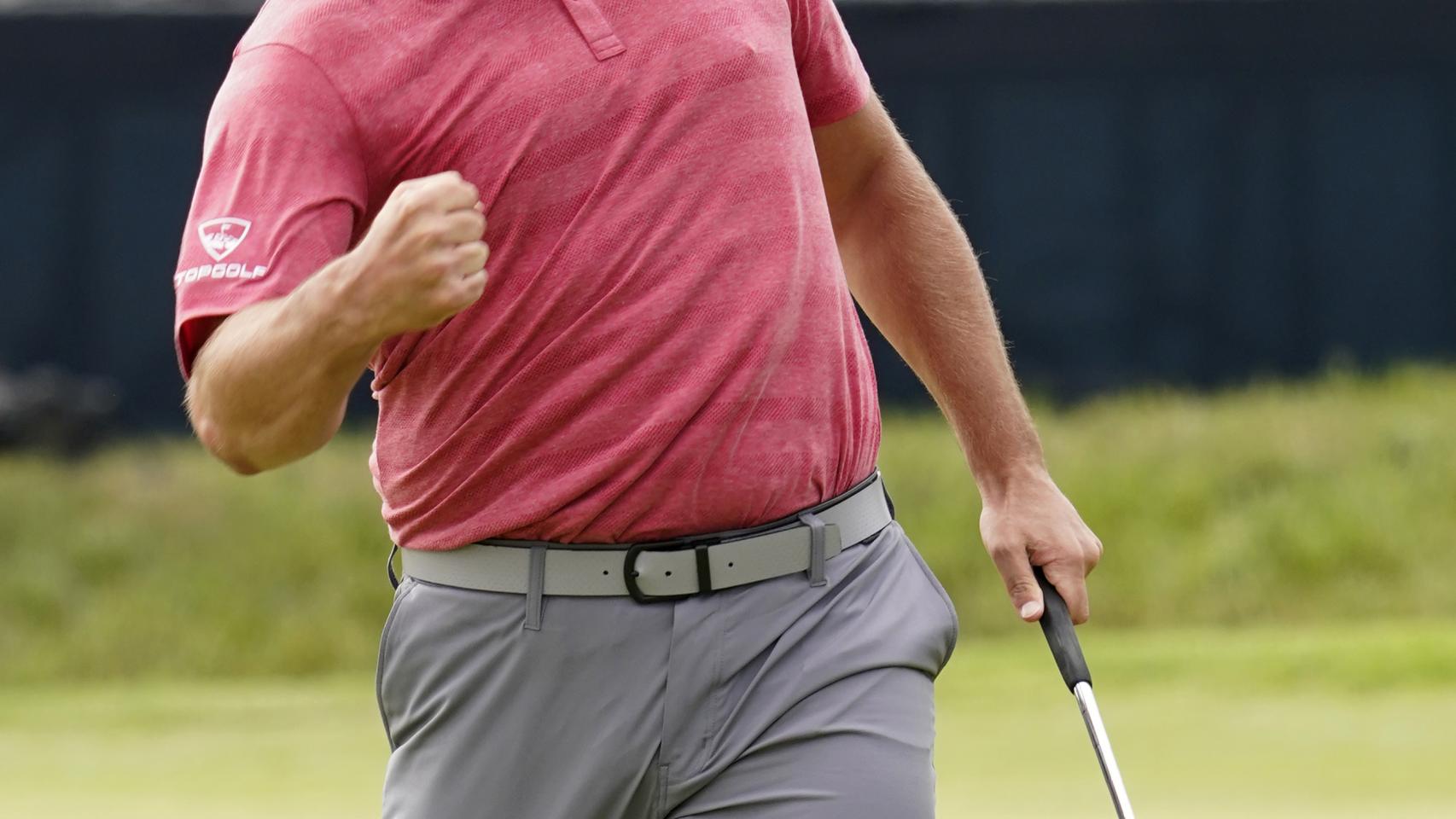 Jon Rahm, efusivo tras un acierto