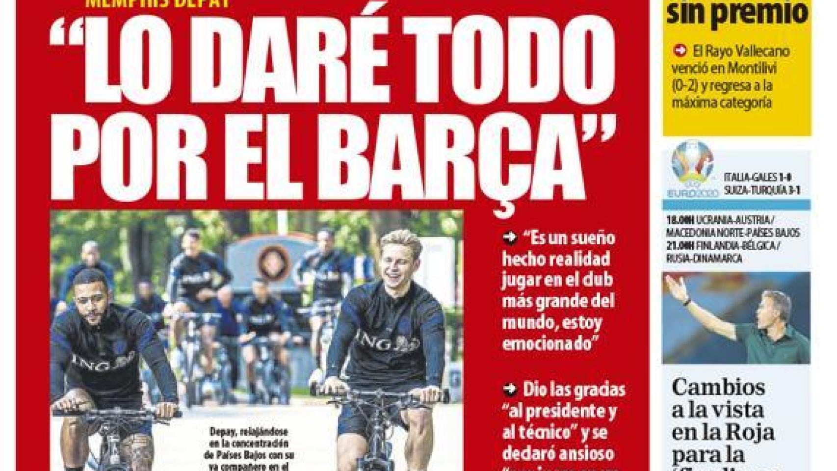 La portada del diario Mundo Deportivo (21/06/2021)