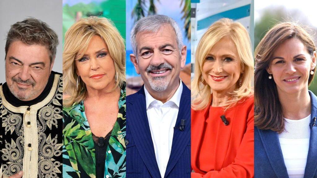 Antonio Canales, Lydia Lozano, Carlos Sobera, Cristina Cifuentes y Fabiola Martínez.