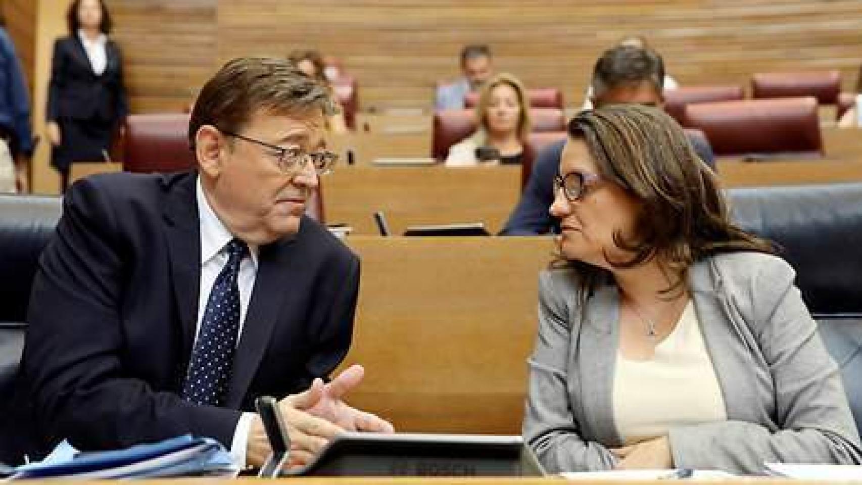 Ximo Puig y Mónica Oltra, en imagen de archivo.