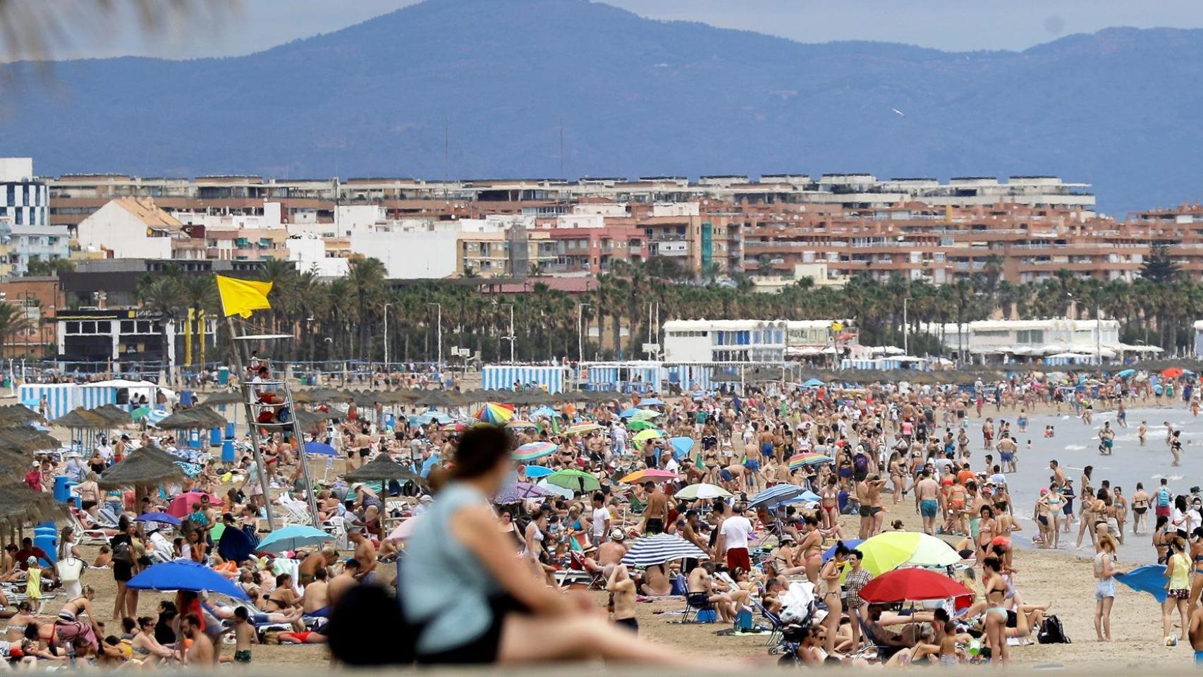 Playa de Valencia, hace unos días.