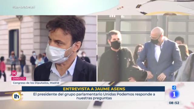 Jaume Asens, presidente de Unidas Podemos en el Congreso, en TVE.
