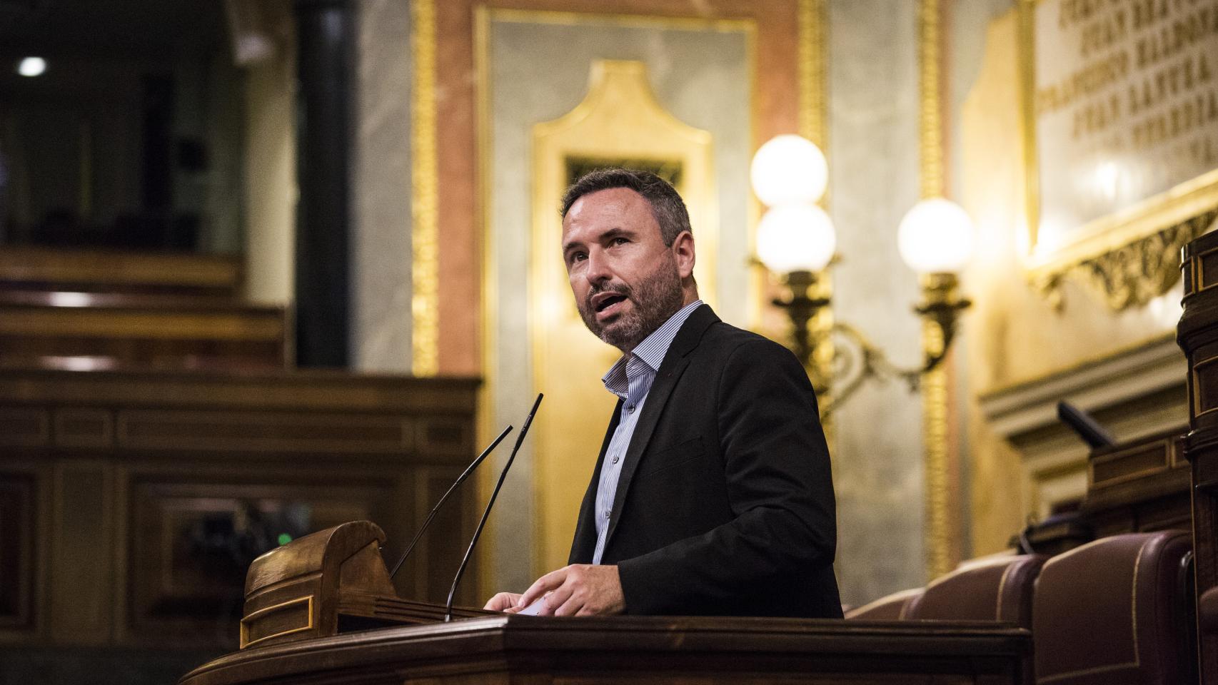 El diputado de Ciudadanos, Guillermo Díaz Gómez interviene en una sesión plenaria en el Congreso de los Diputados.