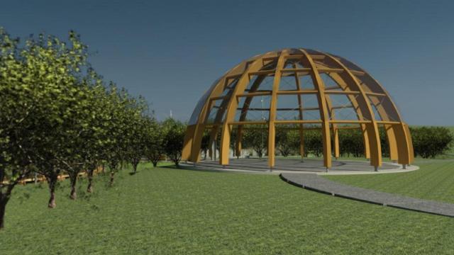 La cúpula del nuevo parque de Arteixo.