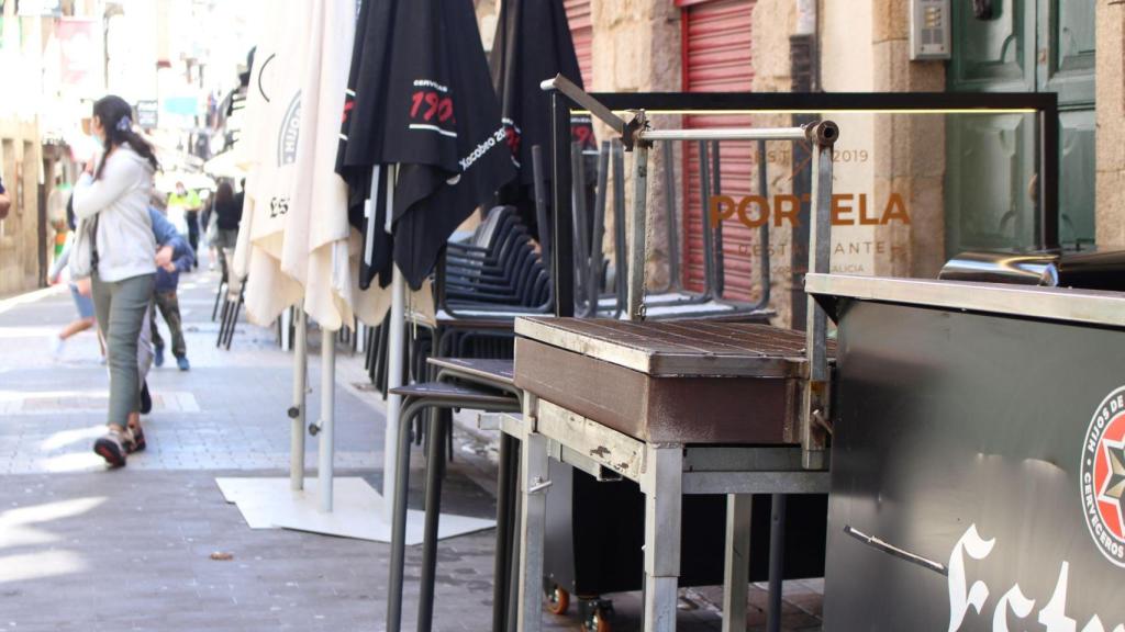 Parrilla para una sardiñada en un San Juan en A Coruña.