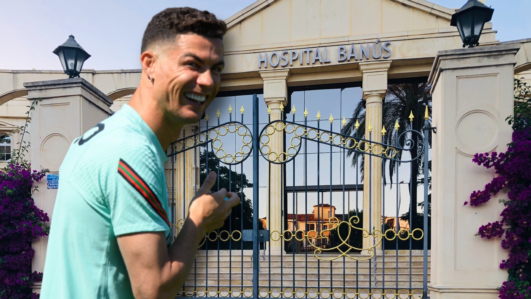 Cristiano Ronaldo en un montaje de Jaleos.