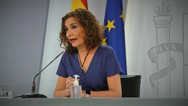 María Jesús Montero, ministra de Hacienda y portavoz, en rueda de prensa tras el Consejo de Ministros.