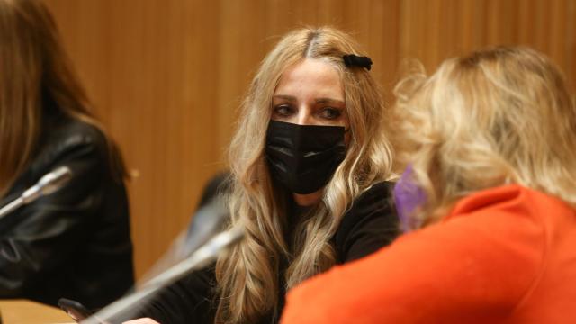 Ángeles Carmona durante una Comisión de Seguimiento y Evaluación del Pacto de Estado contra la Violencia de Género.