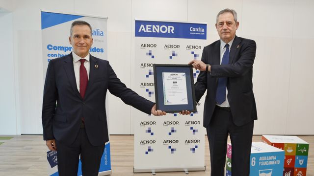 Rafael García Meiro, CEO de Aenor y Félix Parra, CEO de Aqualia