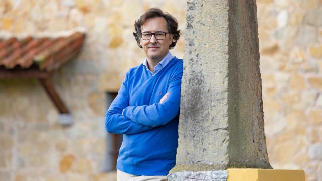 José Masaveu en la bodega de Valverán (Asturias).