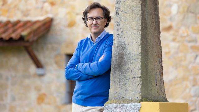José Masaveu en la bodega de Valverán (Asturias).