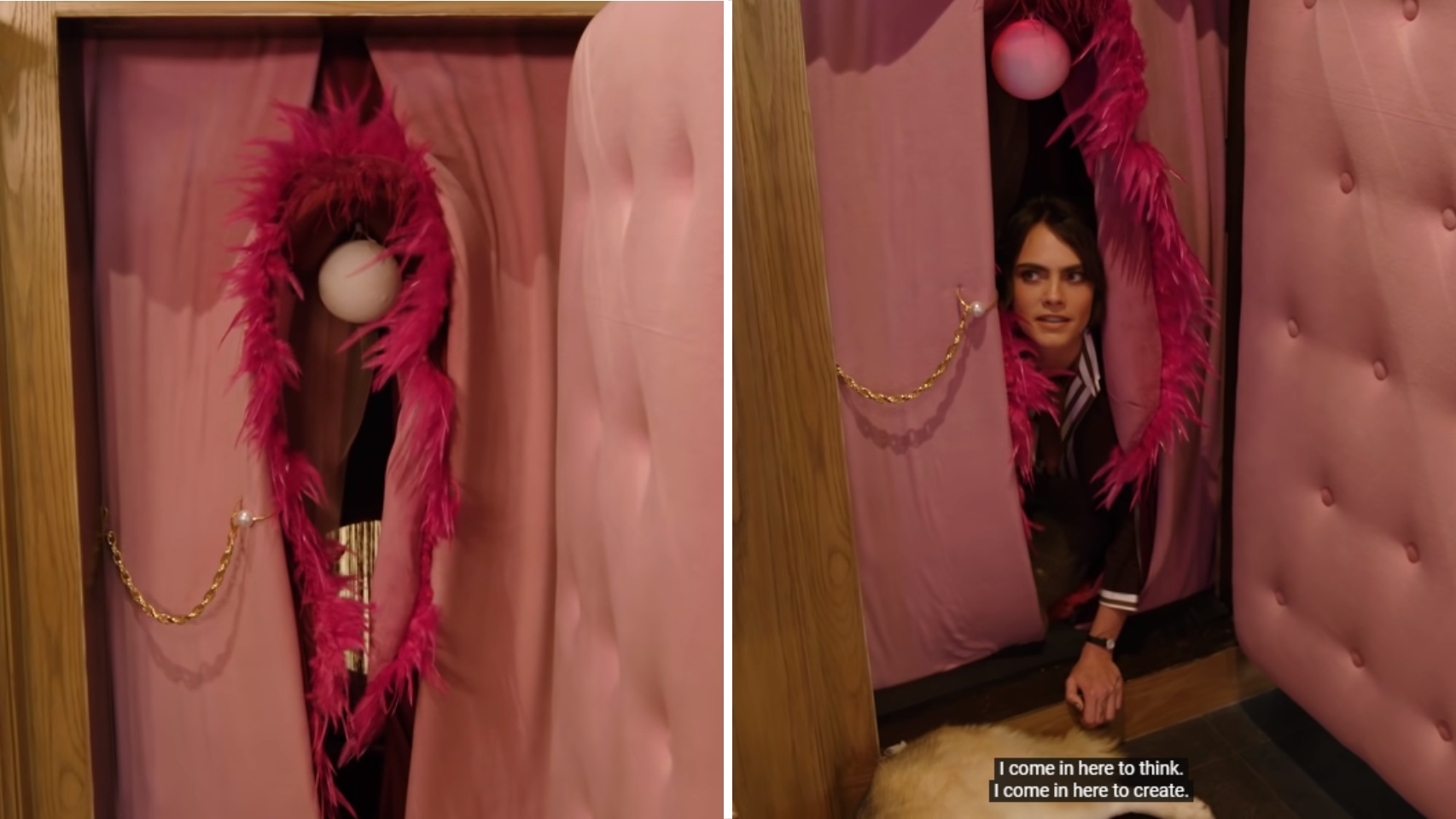 La actriz y modelo Cara Delevingne ha construido un 'túnel de la vagina' en su casa.