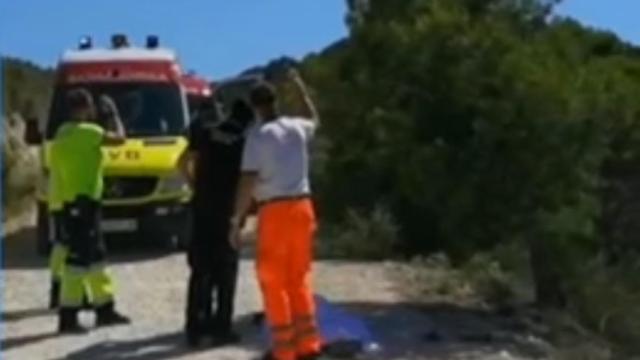 Imagen del momento de la intervención en la Sierra de Crevillente
