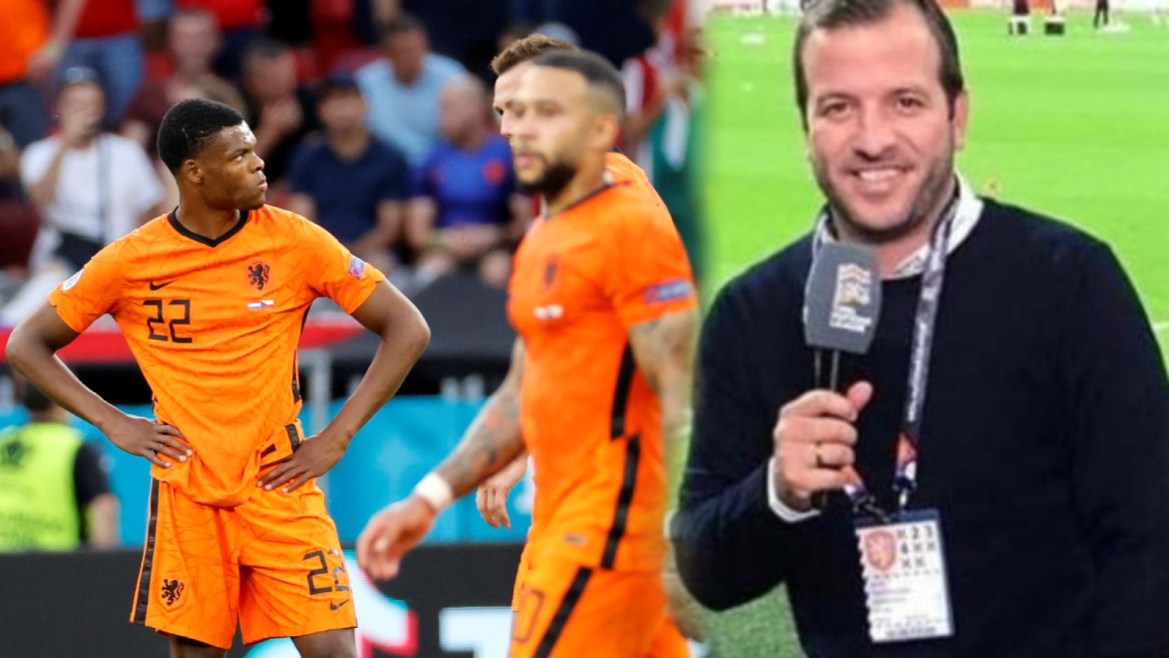 Los jugadores de Países Bajos y Van der Vaart, en un fotomontaje