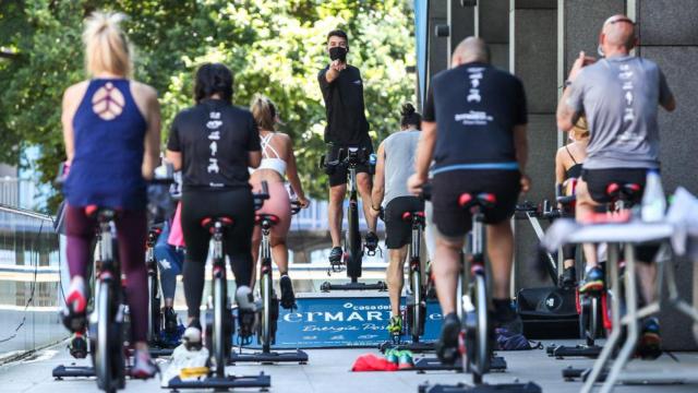 Participantes en una de las actividades en Termaria Casa da Auga