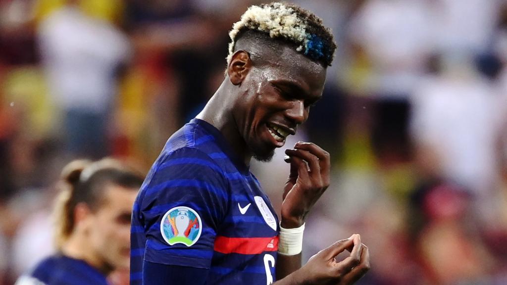 Paul Pogba celebra su golazo con la selección de Francia ante Suiza