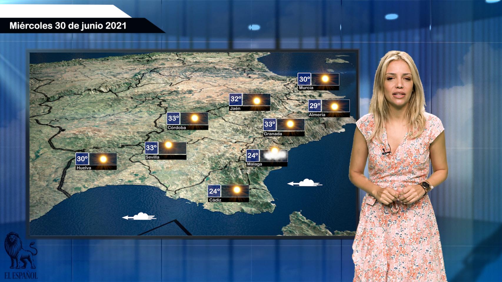 El tiempo para el miércoles 30 de junio