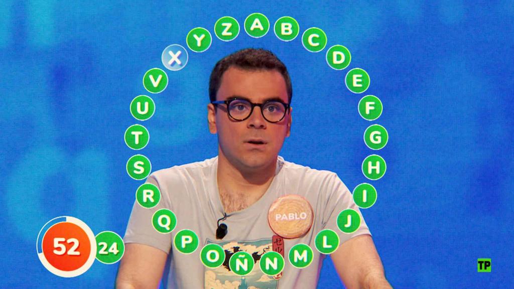 Pablo Díaz en una imagen del día que ganó el bote de 'Pasapalabra'.