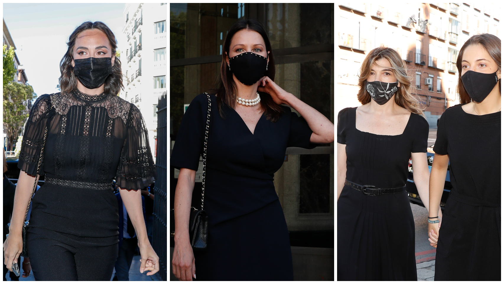 Tamara Falcó, Esther Doña y Xandra Falcó junto a su hija, en la Basílica de San Francisco El Grande.