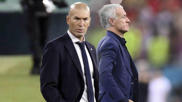 Zidane y Deschamps, en un fotomontaje