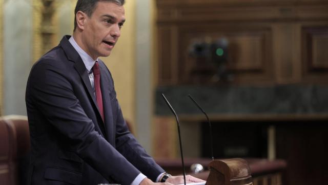 Pedro Sánchez, presidente del Gobierno, en el Congreso de los Diputados.