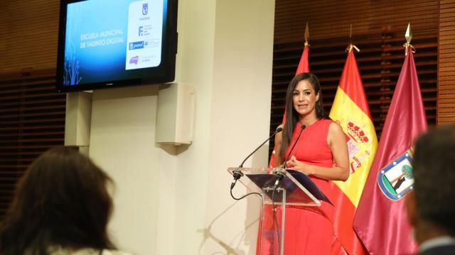 La vicealcaldesa, Begoña Villacís, durante la presentación del proyecto.