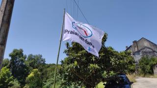 Bandera con el mensaje Praias sen fume
