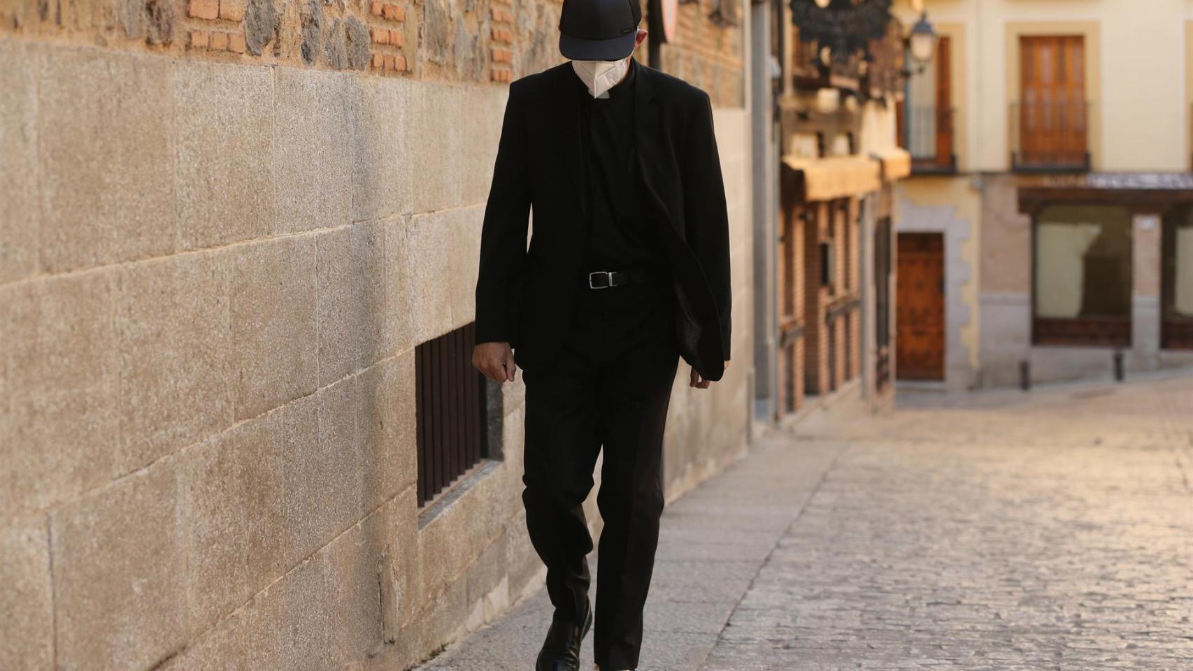 El acusado a su llegada a la Audiencia de Toledo. Foto de Isabel Infantes para EP.