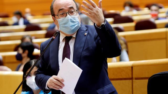 El ministro Miquel Iceta, en una intervención en el Senado.