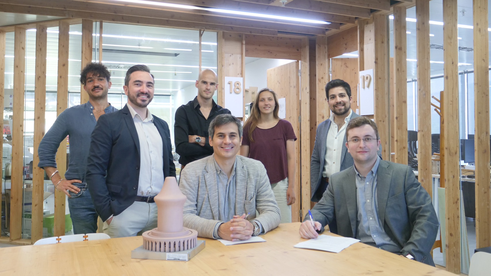 Miembros de los equipos de Pangea y Aenium que trabajan en el proyecto.