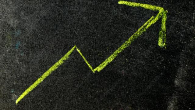 Una representación de subidas en bolsa.