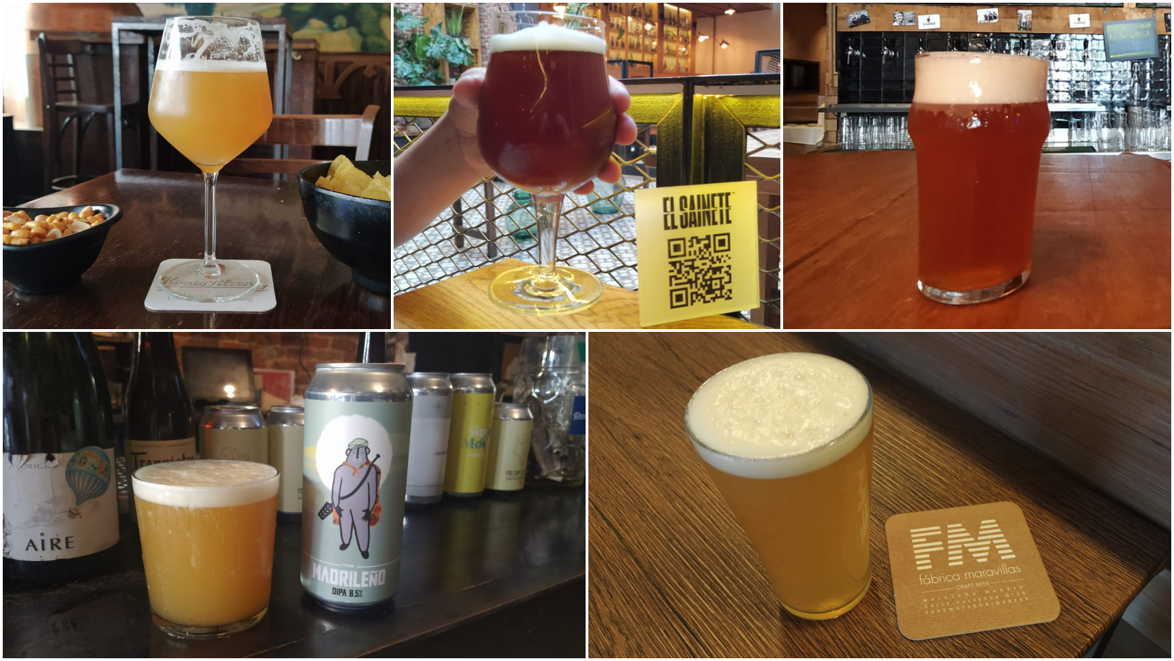 Las cincos medias pintas probadas de las mejores cervecerías de Madrid.