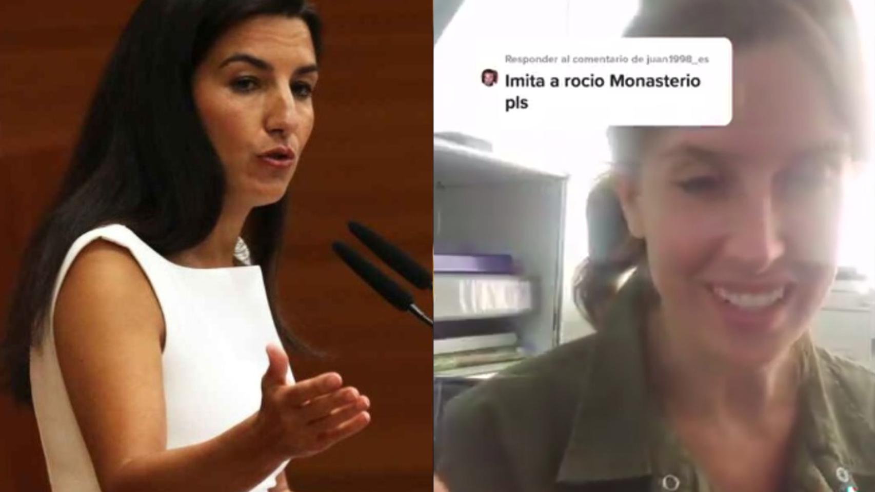 Monasterio e Inés de Miguel en un fotomontaje.