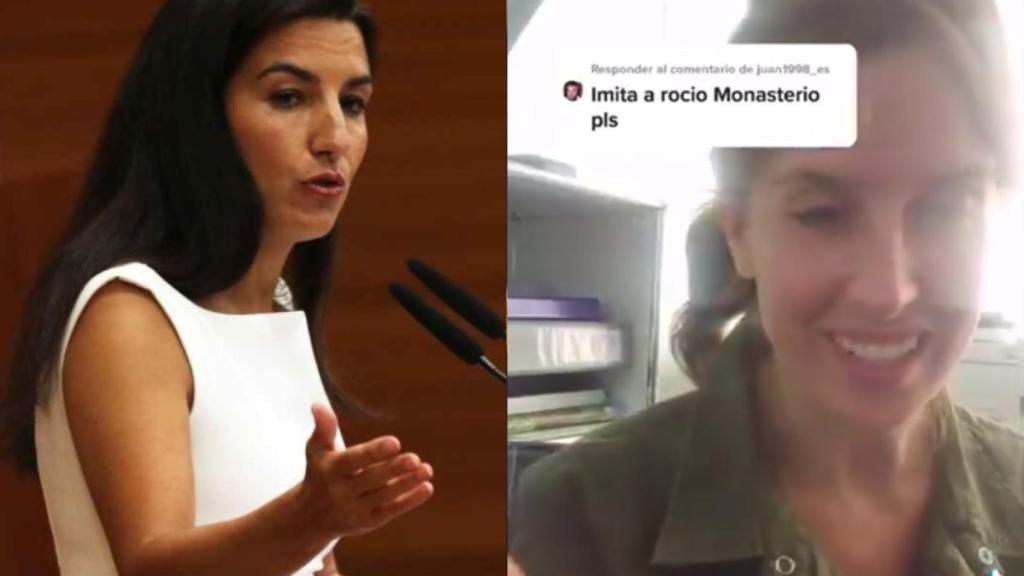 Monasterio e Inés de Miguel en un fotomontaje.