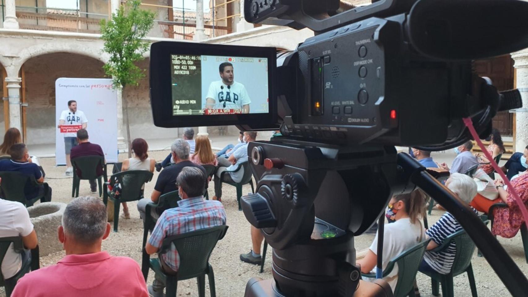 Nacho Hernando durante su intervención en el acto del PSOE en Torrijos