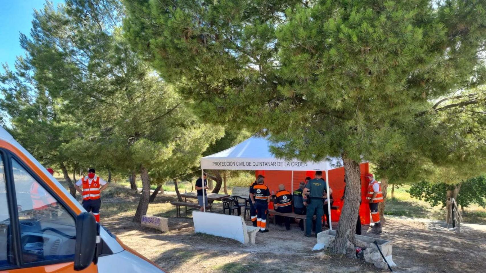 El Puesto de Mando Avanzado que coordinó la búsqueda del desaparecido