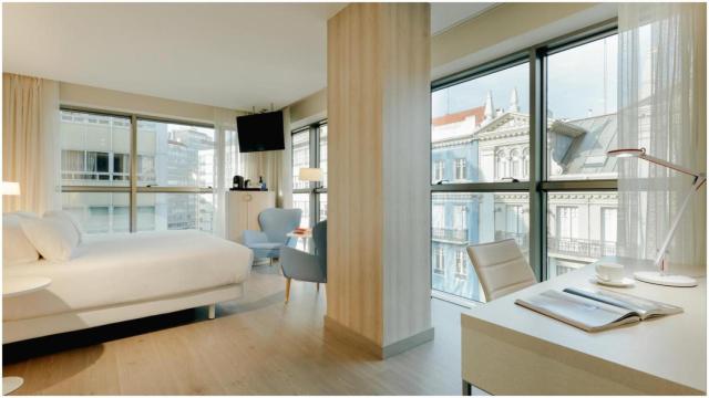 El interior de una habitación del hotel Hesperia.