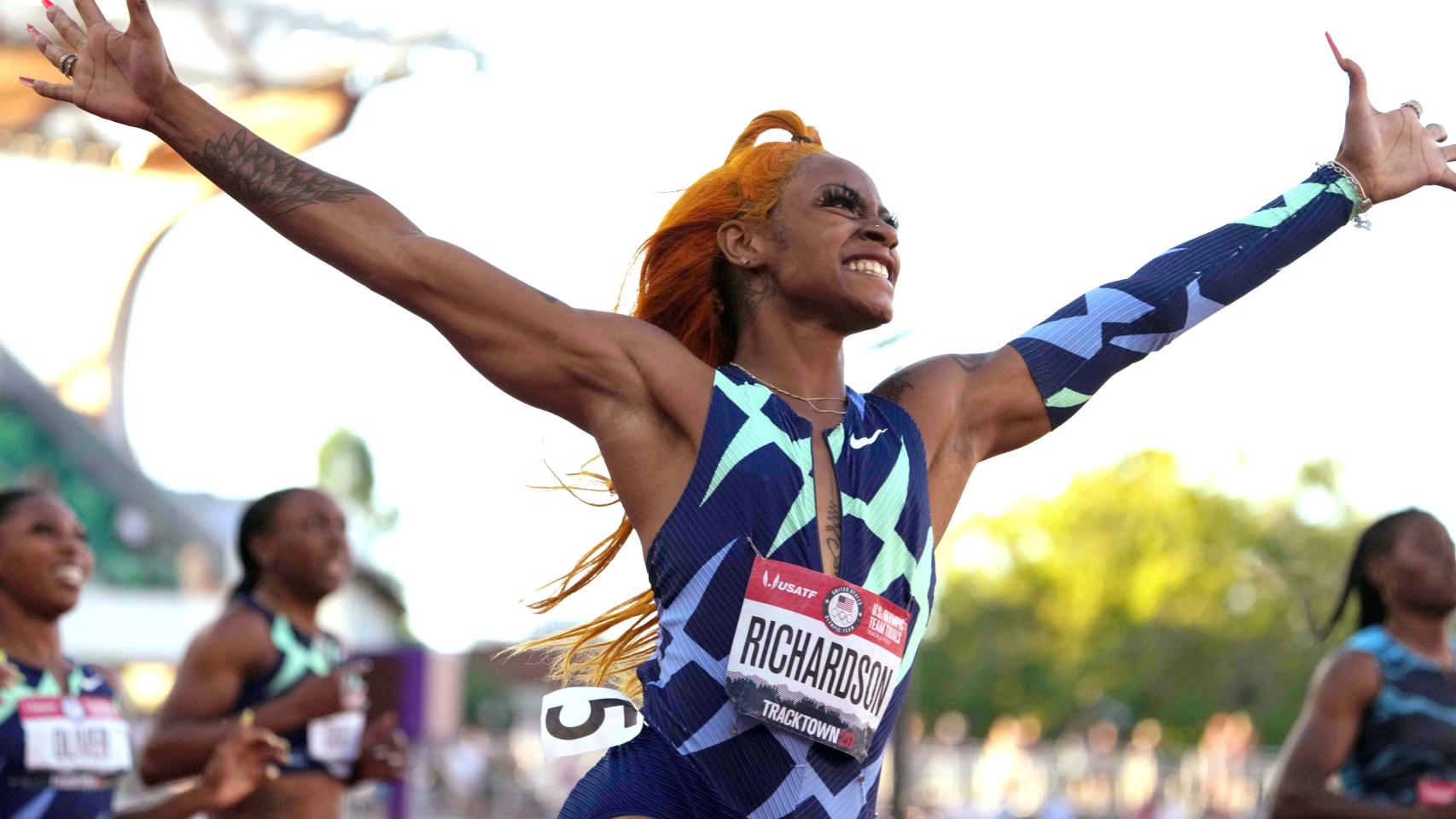 Sha'Carri Richardson, velocista de Estados Unidos durante una prueba