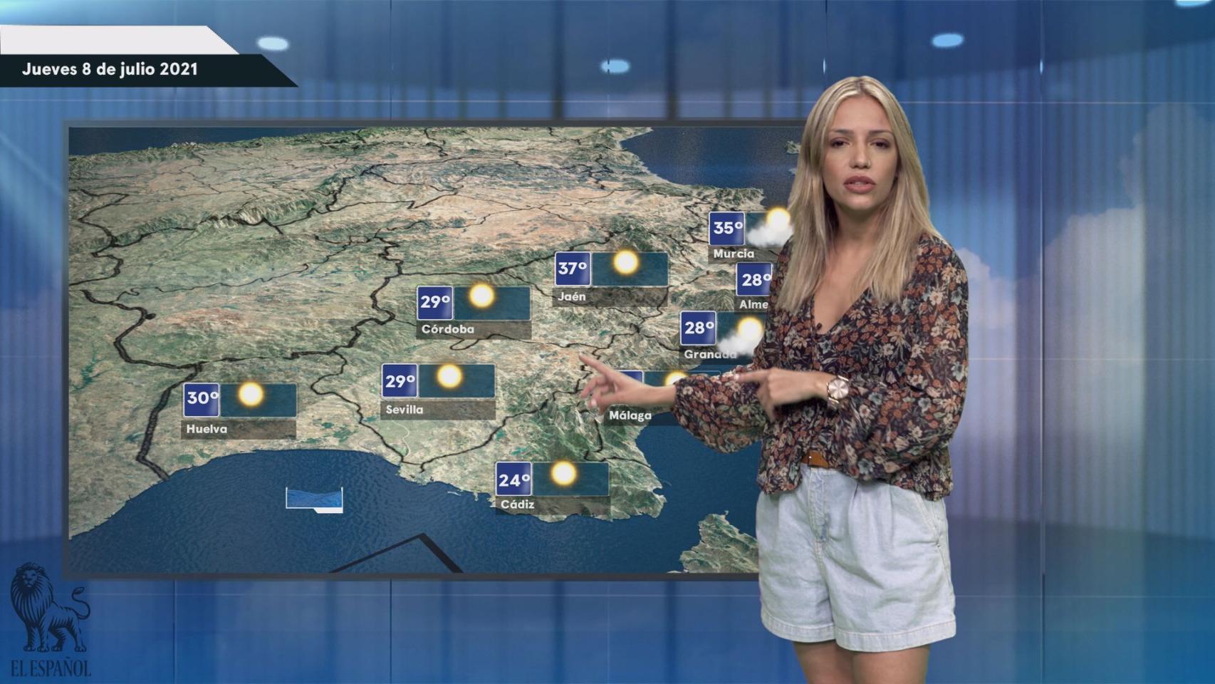 El tiempo para el jueves, 8 de julio.