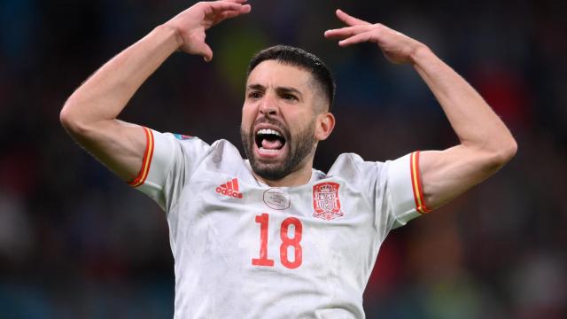 Jordi Alba, durante la semifinal de la Eurocopa 2020 entre Italia y España