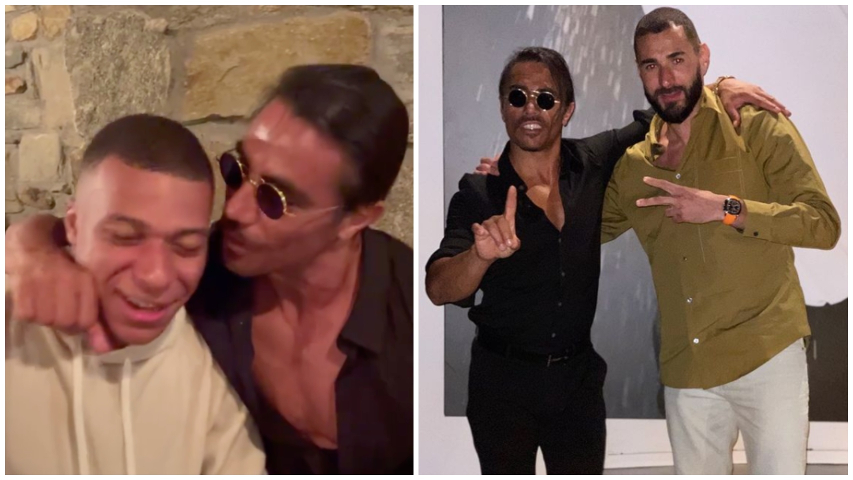 Mbappé y Benzema se van de cena