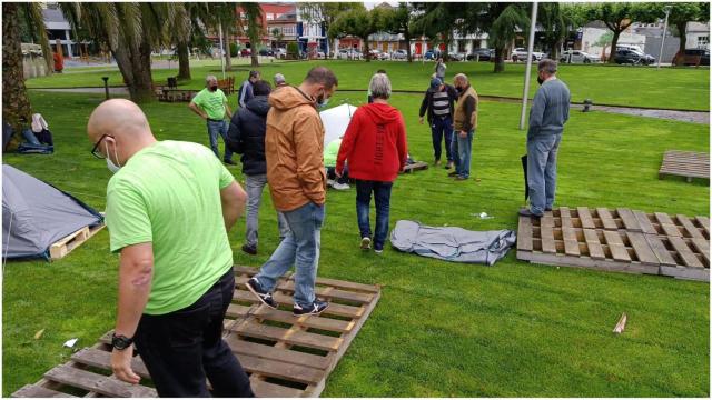 Acampada en As Pontes.