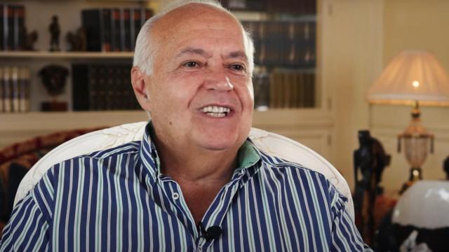 El productor José Luis Moreno en la presentación de la serie 'Glow & Darkness'.