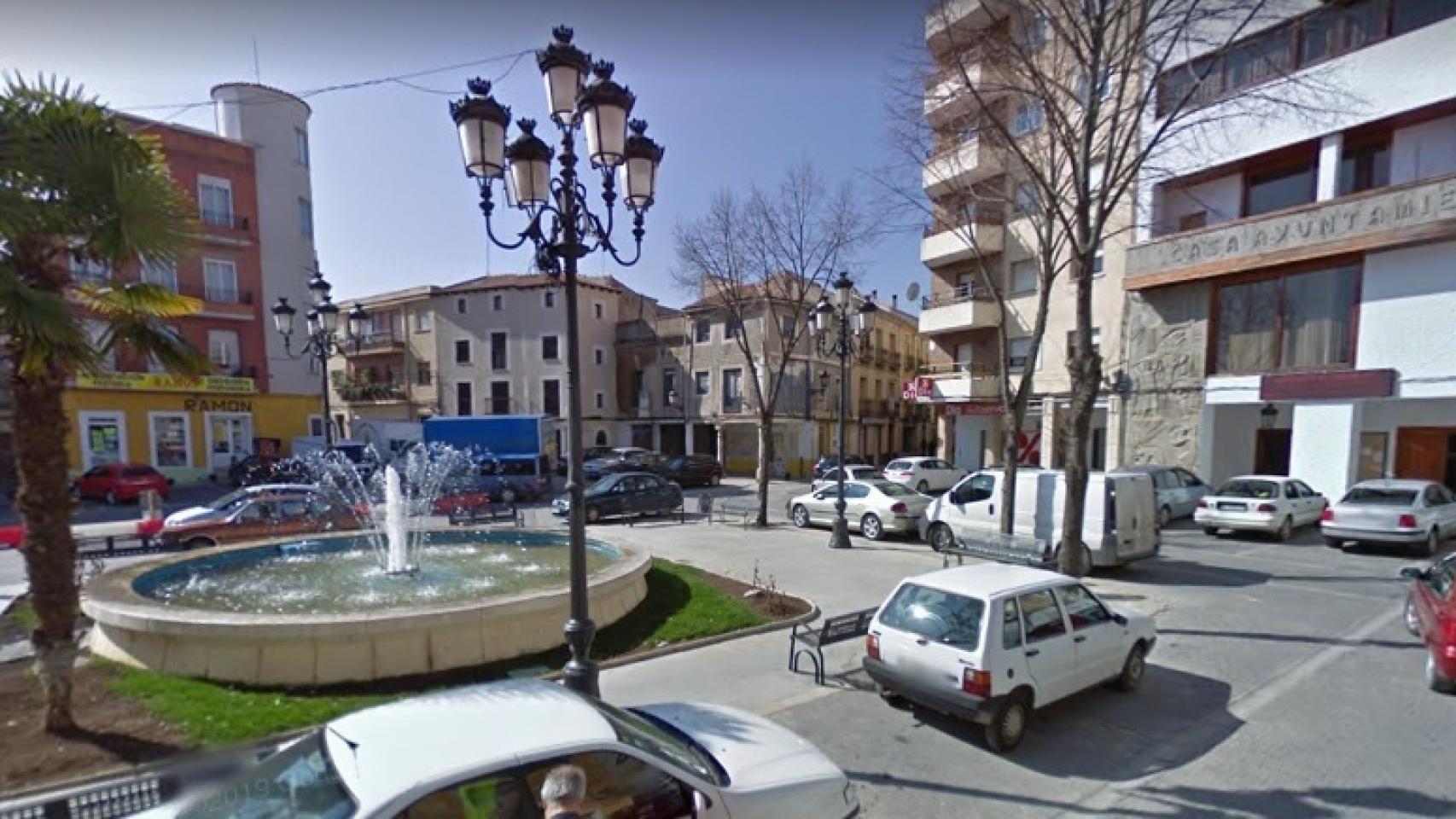 La plaza de la Constitución de Tarancón. Imagen de Google Maps.